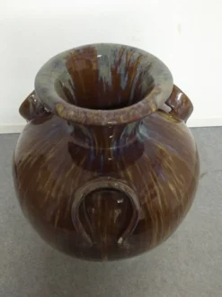 Jarre XXL Art nouveau en grès émaillé, France vers 1900