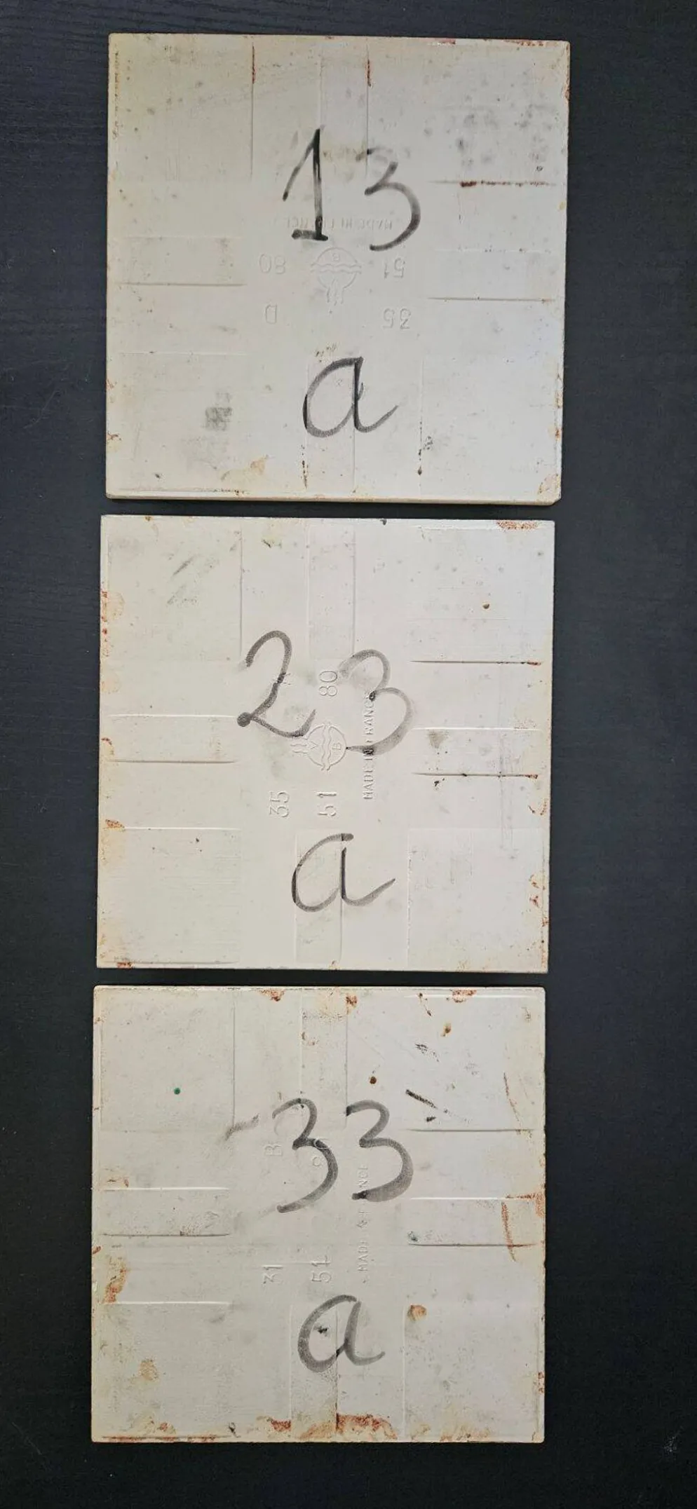 Jean-Paul ARNONE- Vallauris Frise de 3 Carreaux De Faïence Année 1960