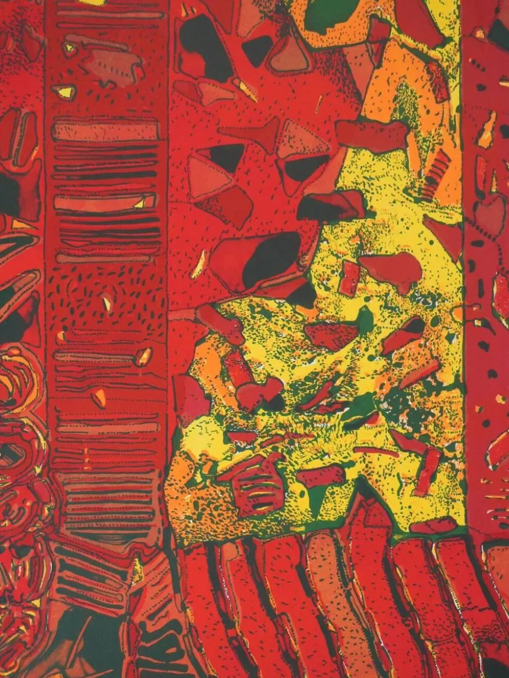 Jean-Pierre Vielfaure : Le chaos de l'intérieur, lithographie originale signée