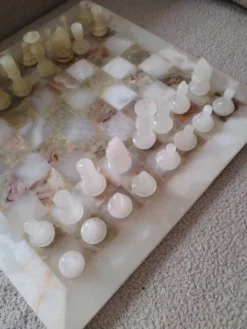 Jeu d échec en onyx et marbre