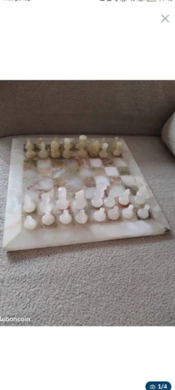Jeu d échec en onyx et marbre