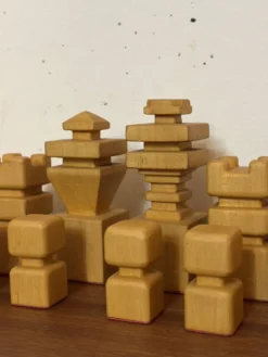 Jeu d’échecs bois, 1970