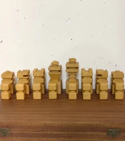 Jeu d’échecs bois, 1970