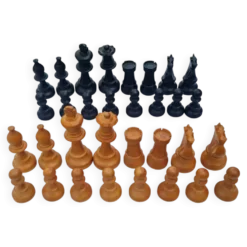Jeu d'échecs vintage Staunton Français en buis massif – Taille 4