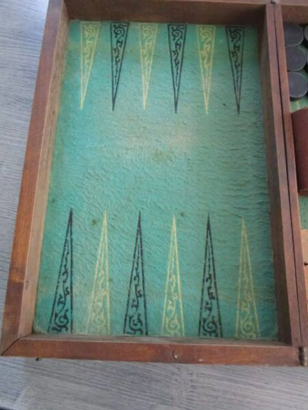 Jeu de Backgammon/jacquet ancien en bois