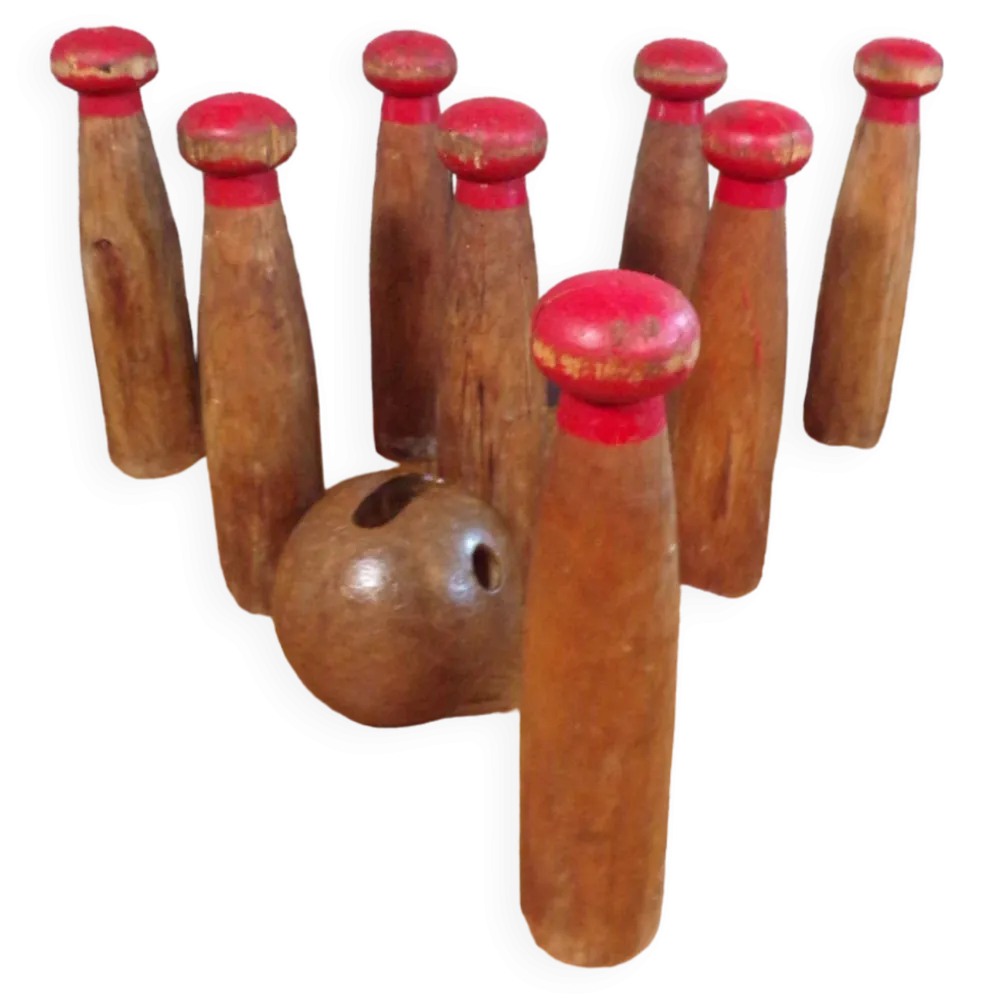 Jeu de bowling 1900 en bois