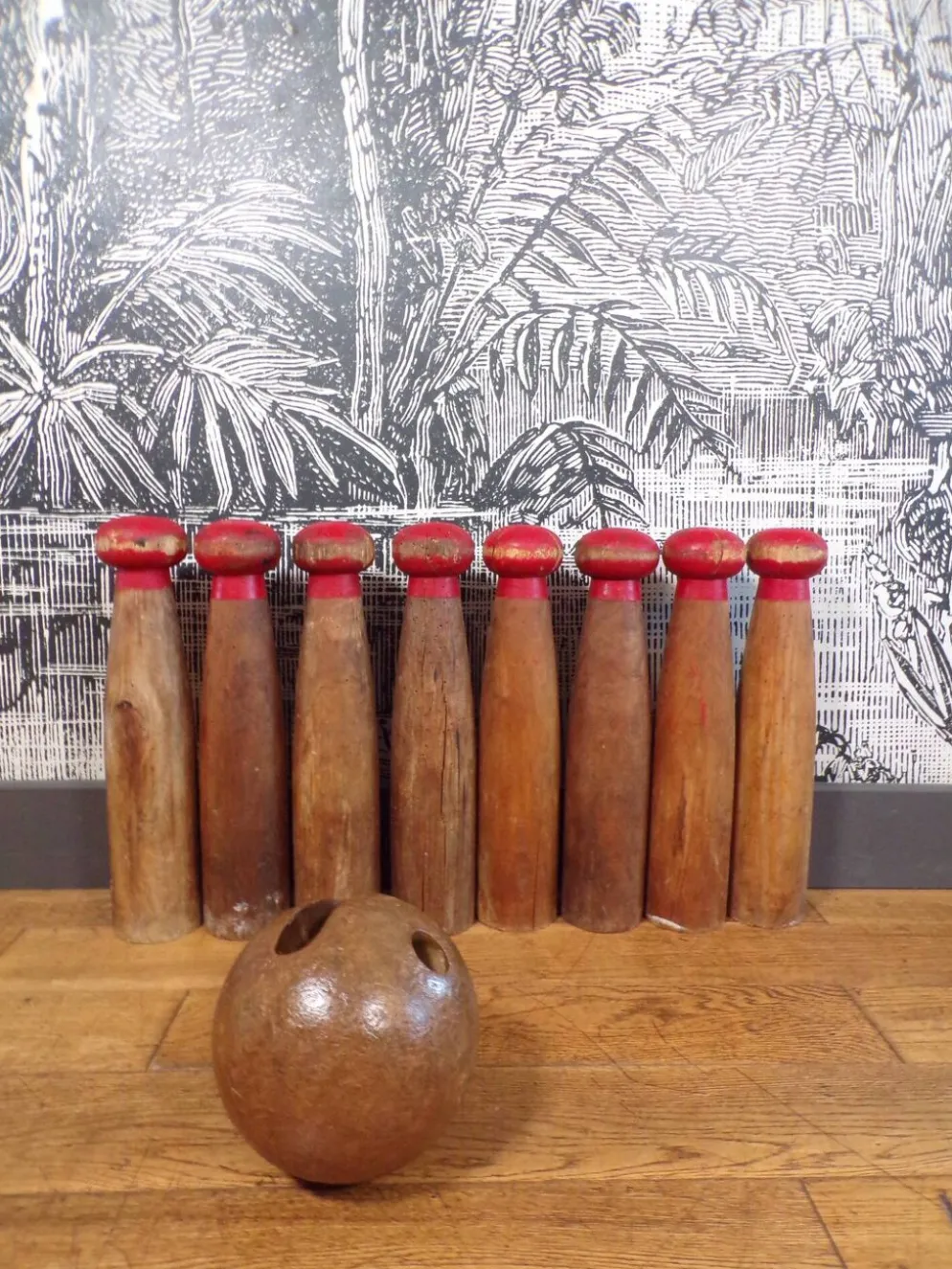 Jeu de bowling 1900 en bois