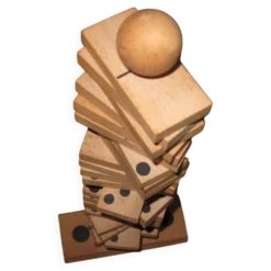 jeu de dominos en bois