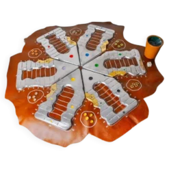Jeu de Parcheesi brutaliste par Art3, bronze et aluminium, Espagne, années 1970.