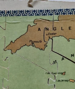 Jeu de patience puzzle France par département Saussine ancien