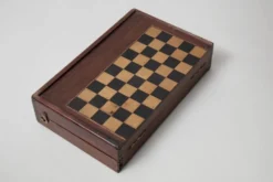 Jeu de voyage backgammon et dames vers 1920