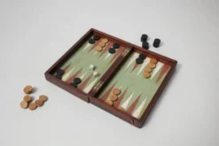 Jeu de voyage backgammon et dames vers 1920