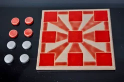 Jeu du morpion, céramique émaillée, Italie, 1980