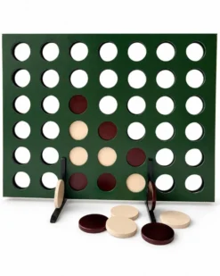 Jeu en bois surdimensionné fait main, unique en son genre, de quatre à la suite.