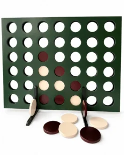 Jeu en bois surdimensionné fait main, unique en son genre, de quatre à la suite.