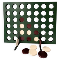 Jeu en bois surdimensionné fait main, unique en son genre, de quatre à la suite.