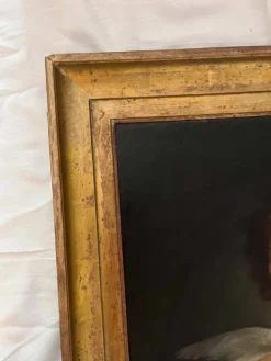 Jeune femme à la colombe . Portrait du 19e imitant une peinture classique