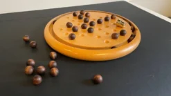 Jeu solitaire hêtre massif vintage