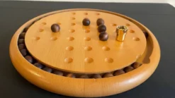 Jeu solitaire hêtre massif vintage