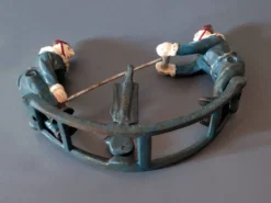 Jouet ancien "Bascule aux clowns en fonte peinte" années 1930