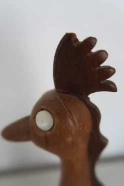 Jouet bois girafe vintage teck scandinave 1960-70