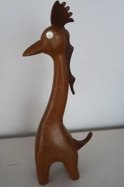 Jouet bois girafe vintage teck scandinave 1960-70