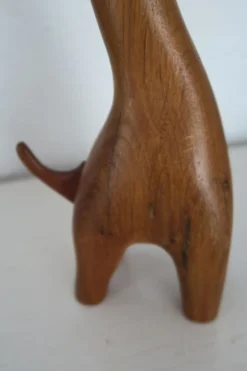 Jouet bois girafe vintage teck scandinave 1960-70