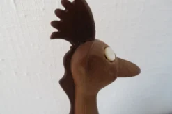 Jouet bois girafe vintage teck scandinave 1960-70