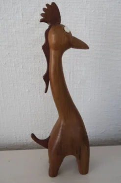 Jouet bois girafe vintage teck scandinave 1960-70