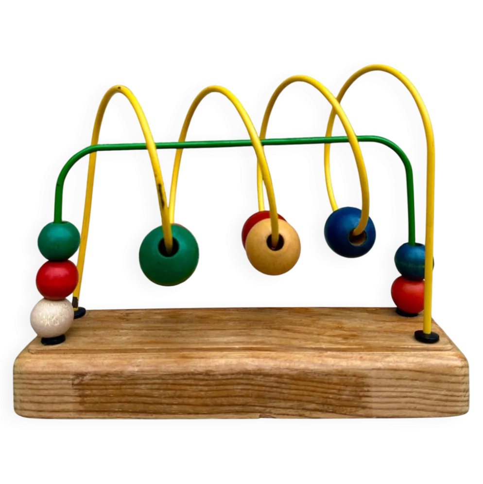 Jouet d'éveil boulier en bois multicolore