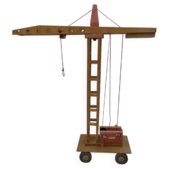 jouet grue en bois Déjou vintage années 60