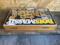 Jouet Jeu Ancien JEU JURA Bois Massif 28 Cubes + Boîte Origine Vintage