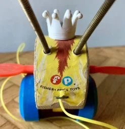 Jouet à tirer en bois Fisher-Price - Queen Buzzy Bee -1960