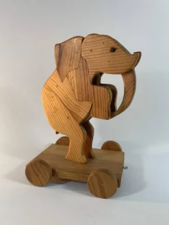 Jouet à tirer Éléphant en bois