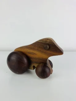 Jouet vintage scandinave en teck, années 60