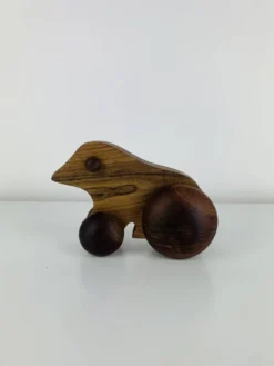 Jouet vintage scandinave en teck, années 60