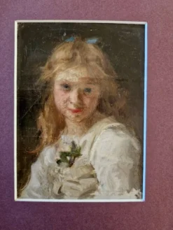 Jules Cyrille Cavé (1859-1946) - Huile sur toile - Portrait de jeune fille