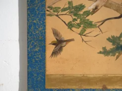 Kakejiku ancien japonais de rapace en couleur sur papier – Japon, vers 1900