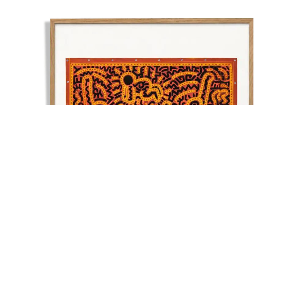Keith Haring. Sérigraphie en couleurs numérotée. Années 1990.