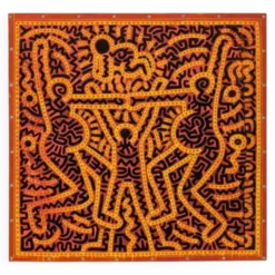 Keith Haring. Sérigraphie en couleurs numérotée. Années 1990.