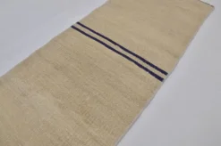 Kilim en chanvre anatolien blanc cassé sku 3928