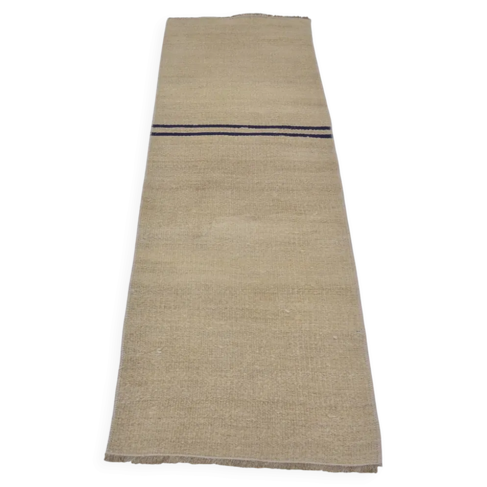 Kilim en chanvre anatolien blanc cassé sku 3928