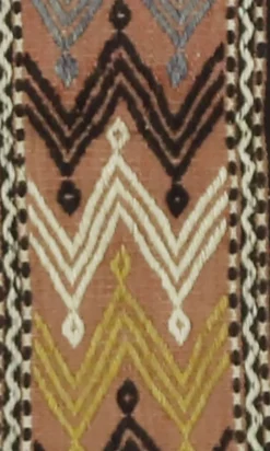 Kilim turc vintage graphique à frises géométriques 264 x 137 cm