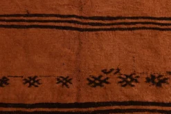 Kilim Turc Vintage Terracotta, Motif Tribal, Tapis Chambre Bohème, 147x245Cm