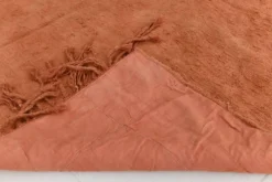Kilim Turc Vintage Terracotta Uni, Tapis Naturel pour Salon et Chambre