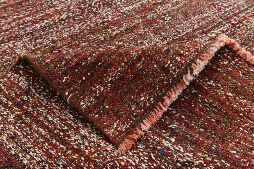 Kilim Vintage Turc Rouge Brique, Tissé Main, Style Rustique Moderne, 82x315