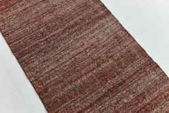 Kilim Vintage Turc Rouge Brique, Tissé Main, Style Rustique Moderne, 82x315