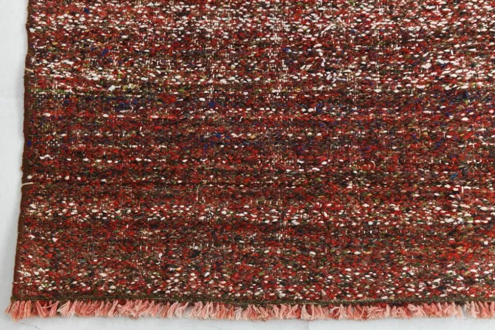 Kilim Vintage Turc Rouge Brique, Tissé Main, Style Rustique Moderne, 82x315