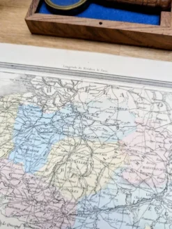 La Belgique, carte ancienne, imprimée en 1852.