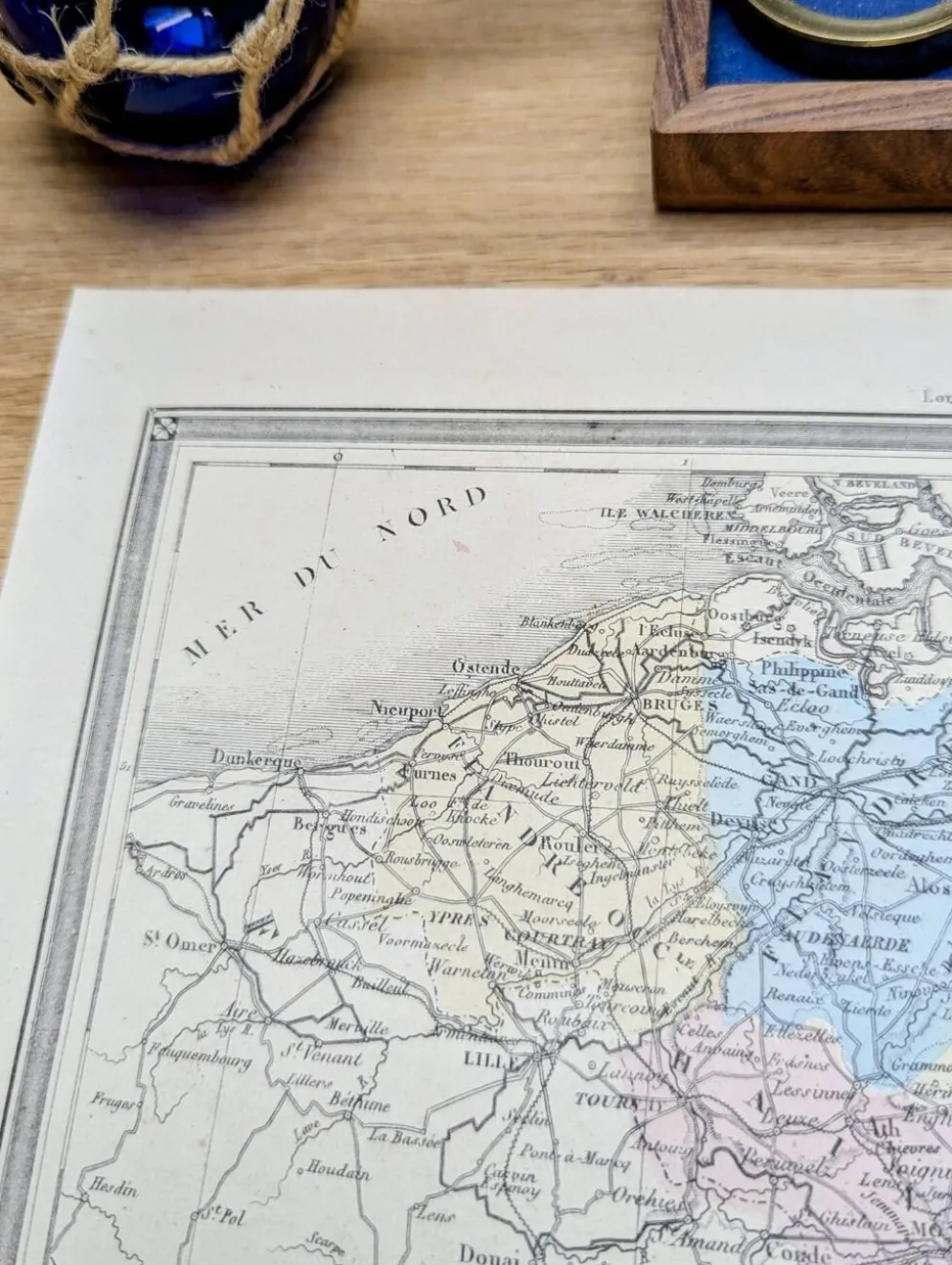 La Belgique, carte ancienne, imprimée en 1852.